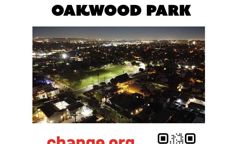 Flyer for Oakwood Park Venice Historic Landmark